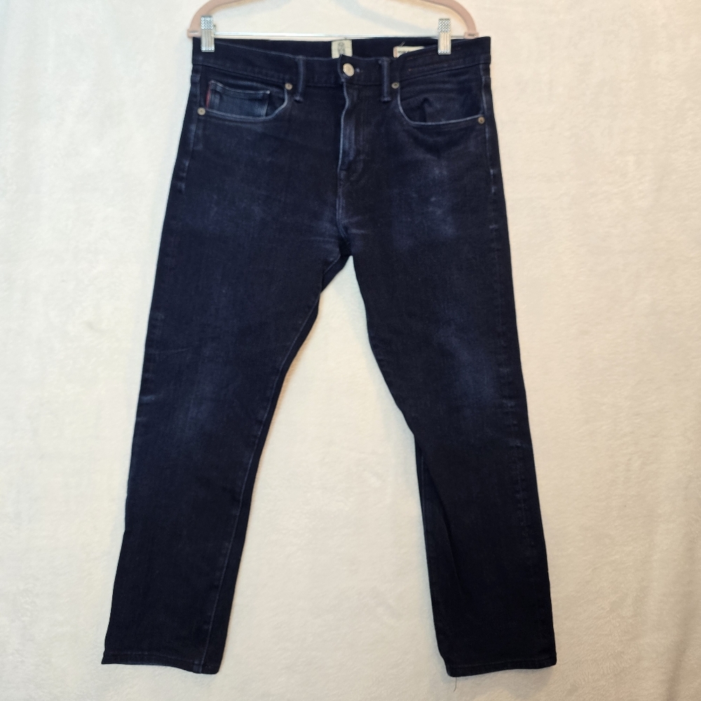 Hiroshi Kato Japanese Raw Selvedge The Scissors Slim Tapered In Blue Black 33